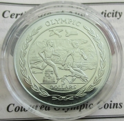 British Virgin Islands 5 Dollars 2009 Olympics London Africa Titanium