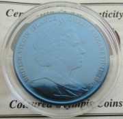 British Virgin Islands 5 Dollars 2009 Olympics London Europe Titanium