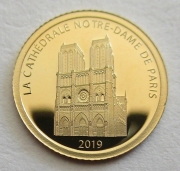 Djibouti 100 Francs 2019 Cathedral Notre-Dame de Paris Gold