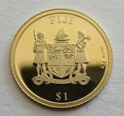 Fiji 1 Dollar 2019 300 Years Robinson Crusoe Gold