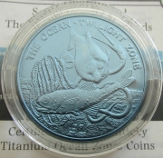 South Georgia & South Sandwich Islands 2 Pounds 2016 Ocean Twilight Zone Titanium