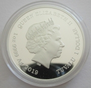 Tuvalu 1 Dollar 2019 Suicide Squad Deadshot 1 Oz Silver