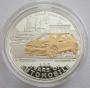 Palau 5 Dollars 2011 125 Years Automobile VW Golf Silver