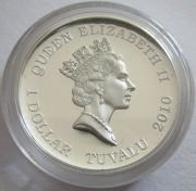 Tuvalu 1 Dollar 2010 2500 Years Battle of Marathon 1 Oz Silver
