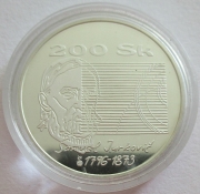 Slovakia 200 Korun 1996 Samuel Jurkovic Silver Proof