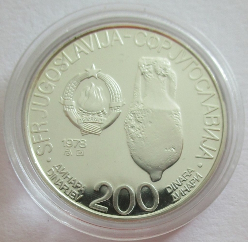 Yugoslavia 200 Dinara 1978 Mediterranean Games in Split Silver