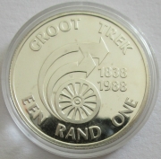 Südafrika 1 Rand 1988 150 Jahre Großer Treck PP