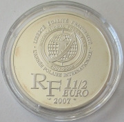 France 1.50 Euro 2007 International Polar Year Paul-Émile Victor Silver