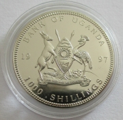 Uganda 1000 Shillings 1997 100 Years Olympics Helsinki