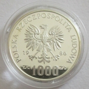 Poland 1000 Zlotych 1986 Football World Cup in Mexico...