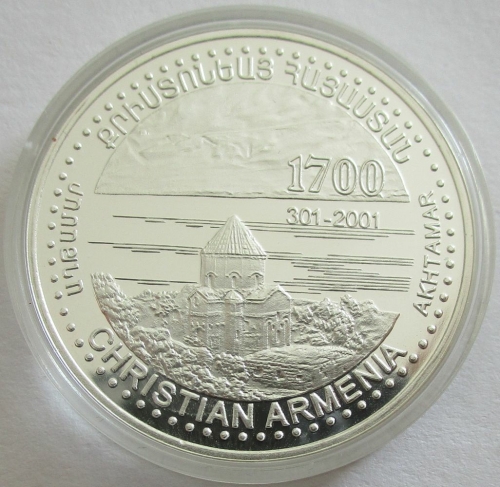 Armenia 5000 Dram 1999 1700 Years Christianization Akdamar Cathedral 1 Oz Silver