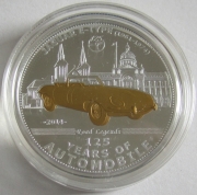 Palau 5 Dollars 2014 125 Years Automobile Jaguar E-Type Silver