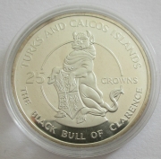 Turks & Caicos Islands 25 Crowns 1978 25 Years...