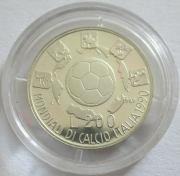 Italy 200 Lire 1989 Football World Cup Ball Silver Proof