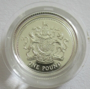 Großbritannien 1 Pound 1983 Königliches Wappen PP