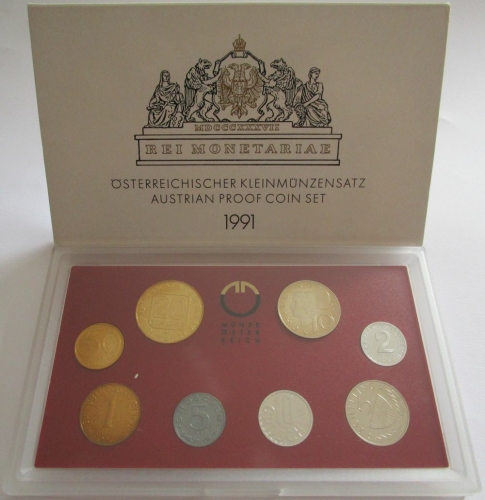 Austria Proof Coin Set 1991