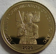 Djibouti 100 Francs 2020 Jeanne d’Arc Gold