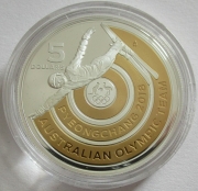 Australia 5 Dollars 2018 Olympics Pyeongchang Freestyle Skiing 1 Oz Silver