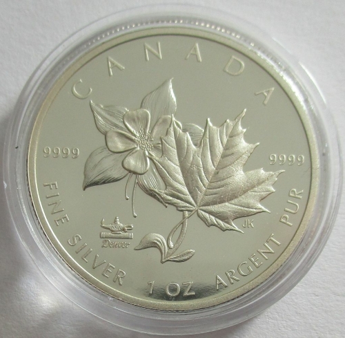 Canada 5 Dollars 2017 Maple Leaf ANA Denver Privy 1 Oz Silver