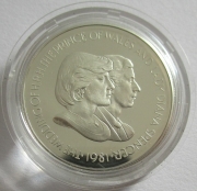 Falkland Islands 50 Pence 1981 Royal Wedding Silver Proof