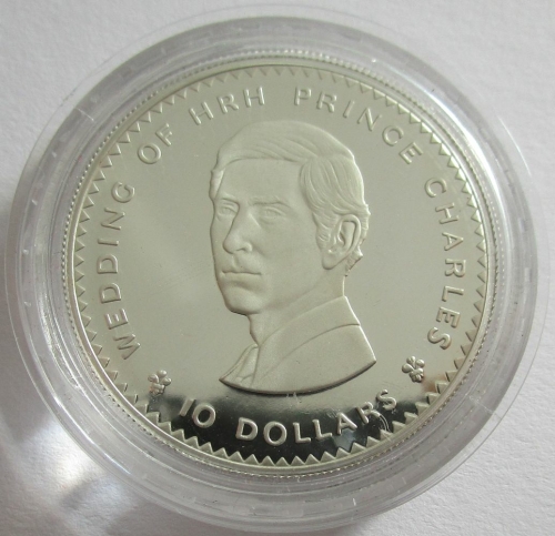 Fiji 10 Dollars 1981 Royal Wedding Silver