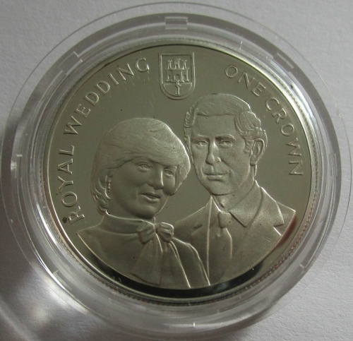 Gibraltar 1 Crown 1981 Royal Wedding PP