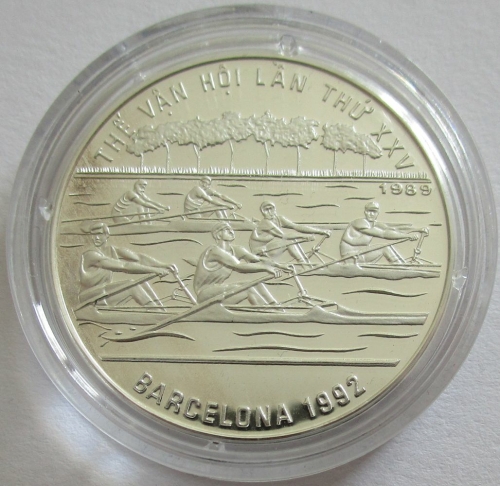 Vietnam 100 Dong 1989 Olympics Barcelona Rowing Silver