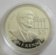 Niue 5 Dollars 1992 John F. Kennedy Silver