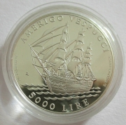 San Marino 5000 Lire 1995 Discoveries Amerigo Vespucci...