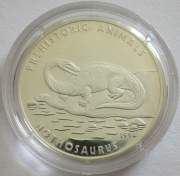 Cambodia 20 Riels 1994 Dinosaurs Nothosaurus Silver