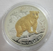 Liberia 10 Dollars 2006 Wildlife Spectacled Bear Silver