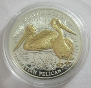 Liberia 10 Dollars 2006 Wildlife Dalmatian Pelican Silver