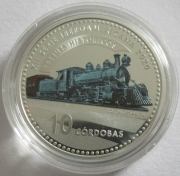 Nicaragua 10 Cordobas 2020 Ibero-America Trains Locomotora 25 Silver