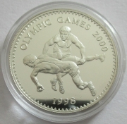 Mongolia 500 Togrog 1998 Olympics Sydney Wrestling Silver