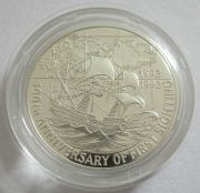 Falkland Islands 5 Pounds 1992 400 Years Discovery Silver