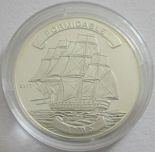 Ivory Coast 1000 Francs 2011 Ships Formidable Silver