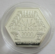 Malawi 20 Kwacha 1999 Millennium Silver