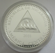 Nicaragua 100 Cordobas 2018 Wildlife Giant Anteater 1 Oz Silver