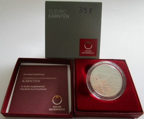 Austria 10 Euro 2012 Regions Kärnten Silver Proof