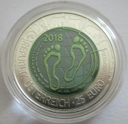 Austria 25 Euro 2018 Anthropocene Silver Niobium