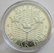 Sweden 100 Kronor 1984 KVAE Conference in Stockholm Silver