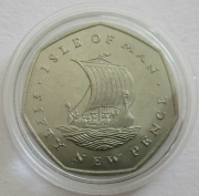 Isle of Man 50 New Pence 1971 Wikingerschiff