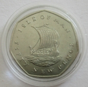 Isle of Man 50 New Pence 1971 Wikingerschiff