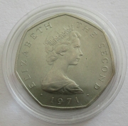 Isle of Man 50 New Pence 1971 Wikingerschiff