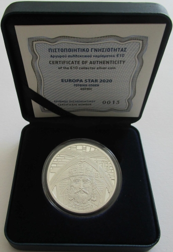 Greece 10 Euro 2020 Eurostar Gothic Silver