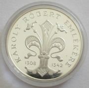 Hungary 500 Forint 1992 King Charles I Robert Silver Proof