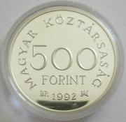 Hungary 500 Forint 1992 King Charles I Robert Silver Proof