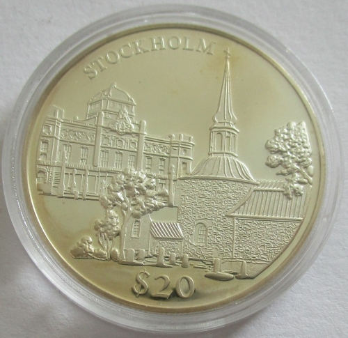 Liberia 20 Dollars 2000 Europäische Hauptstädte Stockholm