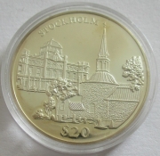 Liberia 20 Dollars 2000 European Capitals Stockholm Silver