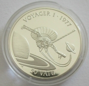 Vanuatu 50 Vatu 1992 Space Flight Voyager 1 Silver